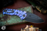 Medford Praetorian T Folding Knife Violet Lightning Sculpted Titanium 3.75" Drop Point DLC