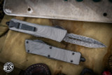 Microtech Combat Troodon Beskar OTF Automatic Knife 3.8" Damascus Dagger 142-16DLCBES