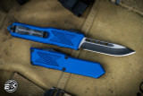 Guardian Tactical GTX-025 Blue OTF Knife 2.5" S/E Two Tone Black Drop Point 