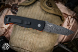 ProTech Emerson CQC7 Automatic Folding Knife Unique Sunset Micarta 3.25" Chisel Tanto Damascus