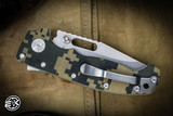 Demko Knives MG AD20S Camo G10 Shark Lock Folder 20CV Clip Point Stonewash