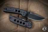 Reate PL-XT Pivot Lock Knife Black Micarta 3" Drop Point Black PVD