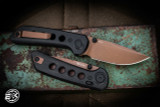 Reate PL-XT Pivot Lock Knife Black Micarta 3" Drop Point Copper PVD