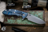 Rick Hinderer Knives XM-24 4.0" Spearpoint Knife Translucent G10, Battle Blue