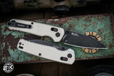 Kershaw Bel-Air DuraLock Manual Folding Knife Bright Nickel Aluminum 3" MagnaCut Reverse Tanto BlackWash 6105