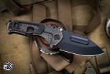 Medford Praetorian Ti Folding Knife Black/Bronze Cobblestone Sculpted Titanium 3.75" 3V DLC Drop Point