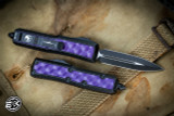 Microtech Daytona Purple Bubble Inlay OTF Automatic Knife 3.1" Dagger