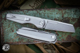 Vero Engineering Neuron Folding Knife Stonewash Titanium 2.8" Stonewash