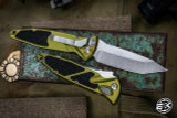 Microtech Socom Elite Automatic Folding Knife OD Green Aluminum/Grip Inlay 4" M390 Tanto Stonewash 161A-10OD