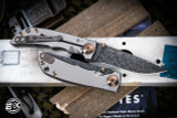 Spartan Blades SHF Custom Harsey Folder Knife Titanium Satin, Bronze Accents 3.25" Drop Point Damascus