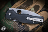 (Preowned) Spyderco Shaman Folding Knife Black G10 3.6" S30V Stonewash  C229GP