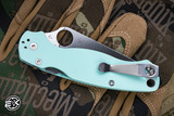 (Preowned) Spyderco Paramilitary 2 Knife Teal G10 3.4" S90V Satin C81GPTL2