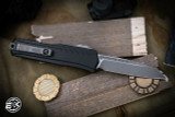 (Preowned) Microtech Cypher II OTF Automatic Knife Black Aluminum 3.5" S/E Apocalyptic Stonewash 1241-10AP