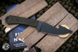 Toor Knives/Forloh Merlin Gut Hook Fixed Blade Knife OD Green Paracord 3.75" Drop Point