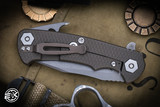 Hinderer Knives Project X Flipper Knife Red G10 3.65" Battle Bronze