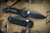Microtech LUDT Gen III Automatic Folding Knife Aluminum/Grip Inlay 3.4" M390 Drop Point Black 1135-1T