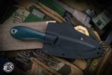 Preowned-RL Dozier Knives Caper Green G10 Fixed Blade 3" Satin 