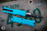 Microtech Hera Mini OTF Automatic Knife Turquoise 3" Bayonet Black Serrated 1701M-3TQ