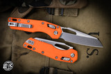 Microtech Standard Issue "MSI" Ram-LOK Manual Folding Knife Orange 3.85" Stonewash 210T-10PMOR