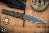 RMJ Tactical Orlando Special Boot Dagger Fixed Blade Knife Dirty Olive G10 4.5" Nitro V Tungsten