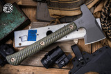 RMJ Tactical Jenny Wren Hammer Poll Tomahawk Dirty Olive G10/80CRV2 Tungsten 11.75" Overall