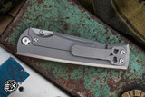 PREOWNED-Chaves Knives Ultramar Liberation 229 Folding Knife G10/Titanium 3.6" Satin Tanto