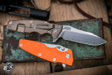 Hinderer Knives EKlipse 3.5" Flipper Orange G10 Stonewash Bronze Spearpoint 