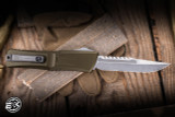 Microtech Combat Troodon Gen III OTF Automatic Knife OD Green 4" Interceptor Stonewash 1217-10ODS