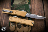 Microtech Combat Troodon Gen III OTF Automatic Knife Tan 4" Interceptor Stonewash MCT1217-10TAS