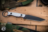 Toor Knives Serpent T Patriot Fixed Blade Knife Red, White, Blue G10 3.75" Tanto Black