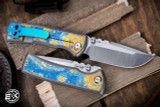 Chaves Knives Ultramar Street Redencion "Starry Nights" Titanium Folding Knife 3.25" Drop Point 