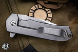 Nottingham Tactical Ultra4 Folding Knife Titanium Tumbled Killer Beez 3" Stonewash 