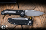 Microtech LUDT Gen III Automatic Folding Knife Black Aluminum 3.4" M390 Apocalyptic Stonewash 1135-10AP