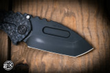 PREOWNED-Medford Praetorian Genesis T Folding Knife DLC Peaks & Valleys Sculpted Titanium 3.3" Tanto DLC Black