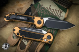 Microtech LUDT Gen III Automatic Folding Knife Tan Aluminum/Grip Inlay 3.4" M390 Tanto Black 1136-1TA