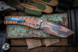 Medford Marauder-H Folding Knife Rose Broze Predator Sculpted Titanium 3.75" Vulcan Tanto