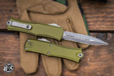 Microtech Hera II Mini OTF Automatic Knife OD Green 3" Dagger Apocalyptic Stonewash Serrated 1702M-11APOD