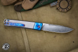 Medford Gentleman Jack (GJ-2) Slip Joint Knife Tumbled Titanium, Pen Ano Bolsters 3.1" Drop Point