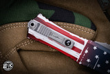 Microtech Hera II Mini OTF Knife American Flag 3" Recurve Apocalyptic Stonewash 1705M-10FLAGS