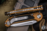 Microtech LUDT Gen III Automatic Folding Knife Tan Aluminum/Grip Inlay 3.4" M390 Tanto Stonewash 1136-10TA