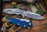 Hinderer Knives EKlipse 3.5" Flipper Blue/Black G10 Spearpoint Knife Stonewash
