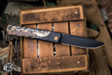 Medford Gentleman Jack (GJ-2) Slip Joint Knife DLC/Gold "Laurel Leaf Filigree" Titanium 3.1" Drop Point DLC