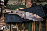 Medford Praetorian Slim Flipper Folding Knife "Old-School" Bronze Titanium 3.3" Vulcan Tanto