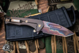 Medford Praetorian Slim Flipper Folding Knife Blasted Bronze Titanium 3.3" Vulcan Tanto