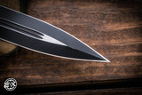 Preowned-Microtech Hera II OTF Automatic Knife 3.85" Dagger Black 1702-1T