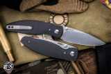 Three Rivers Manufacturing ATOM Folding Knife Lizard Textured Carbon Fiber 3.5" MagnaCut Drop Point 