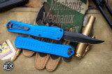 Heretic Knives Manticore X OTF Knife Blue Grenade Grip 3.75" Bowie DLC H030BF-6A-BLU