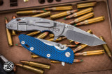 Rick Hinderer Knives XM-18 3.0" Harpoon Tanto Knife Blue/Black G10, Stonewash