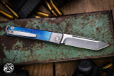 Medford Gentleman Jack (GJ-2) Slip Joint Knife Flamed Galaxy/Brushed Titanium 3.1" Tanto Tumbled