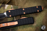 Preowned-Microtech Ultratech Tri-Grip OTF Knife Copper Accents 3.4" Black Tanto 123T-1CPEKS